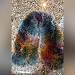 Multicolor Faux Fur Scarf Neck Warmer Winter LuLu